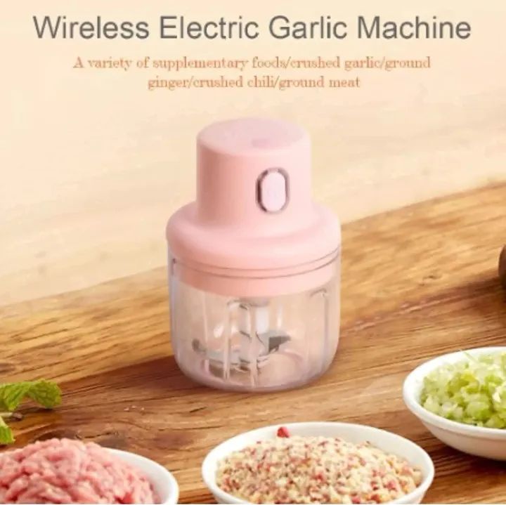 Portable Electric USB Rechargeable Mini Food Chopper – Vegetable, Meat & Garlic Grinder Blender (Cordless Kitchen Tool)