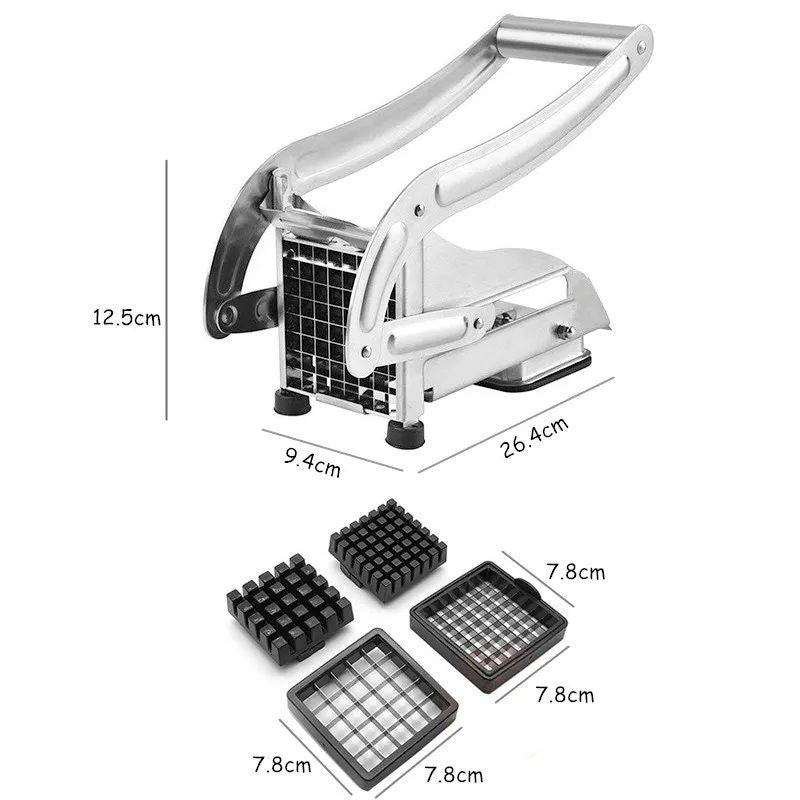 Stainless Steel French Fry Cutter – Heavy-Duty Potato & Vegetable Slicer